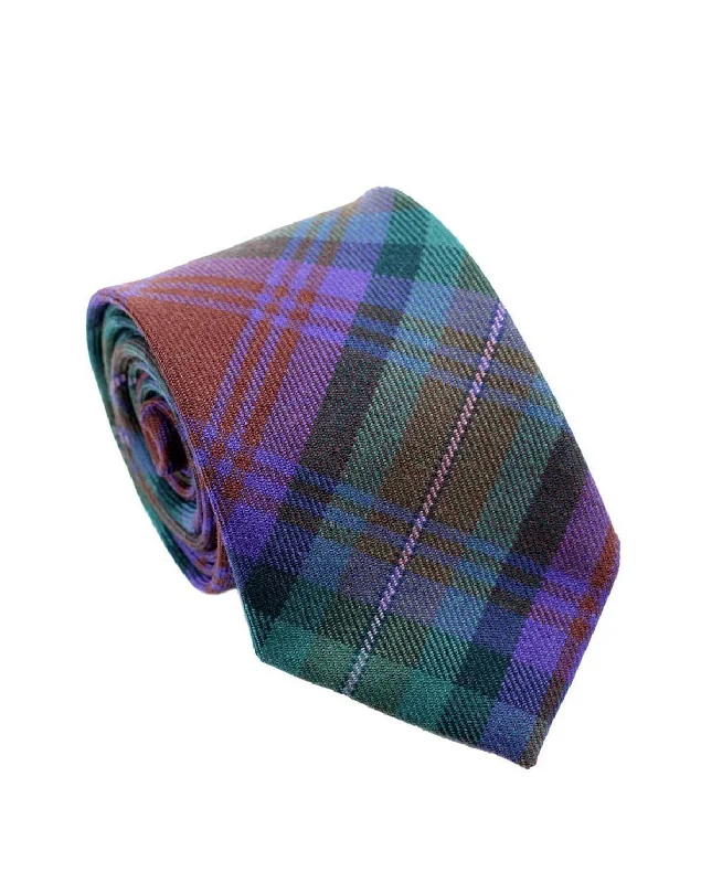 stylish silk necktie sets for business events-100% Wool Tartan Neck Tie -  Isle of Skye