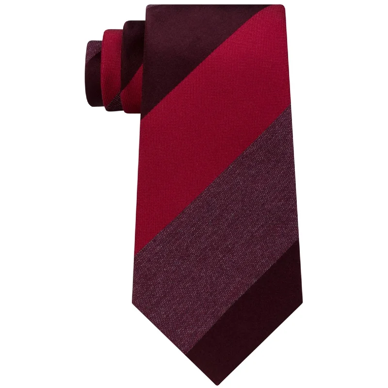 unique silk bow ties for office wear-Kenneth Cole Mens Tonal Stripe Self-Tied Necktie - One Size