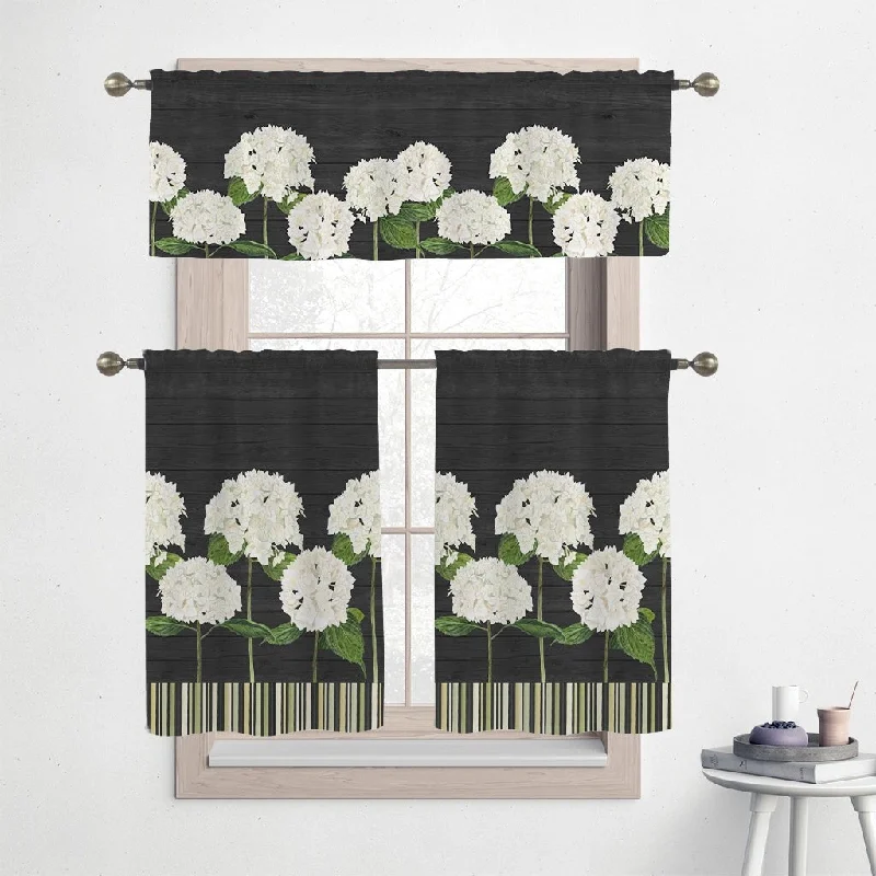 stylish silk necktie designs for office wear-Laural Home Simple Beauty 36" Kitchen Curtain Valance and Tiers Set