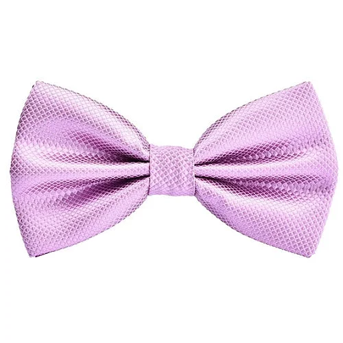 luxurious silk necktie ideas for wedding celebrations-Classy Men Lavender Deluxe Pre-Tied Bow Tie