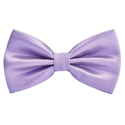 slim silk necktie designs for business wear-Classy Men Lilac Deluxe Pre-Tied Bow Tie