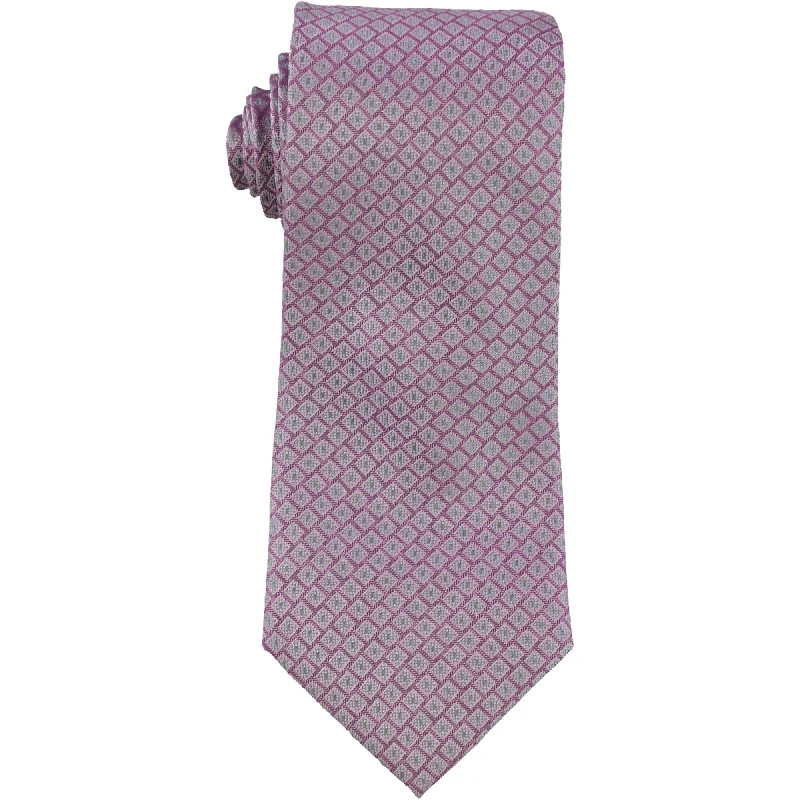 elegant silk necktie designs for business wear-Michael Kors Mens Square Print Self-tied Necktie, Pink, One Size - One Size