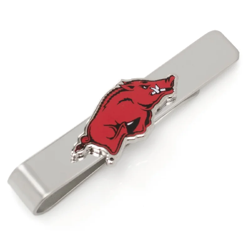 stylish silk necktie ideas for wedding events-University of Arkansas Razorbacks Tie Bar