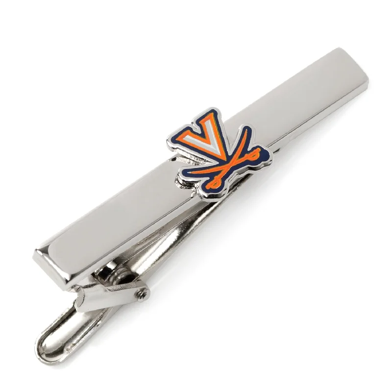 premium silk necktie sets for business meetings-University of Virginia Cavaliers Tie Clip