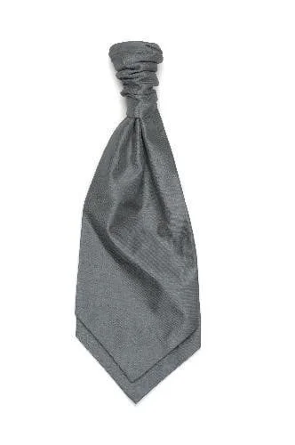 trendy silk necktie designs for business events-Polyester Shantung Ruche Tie - Grey