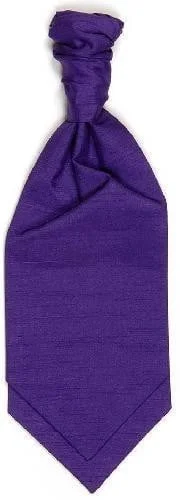 luxury silk necktie options for wedding celebrations-Polyester Shantung Ruche Tie - Imperial