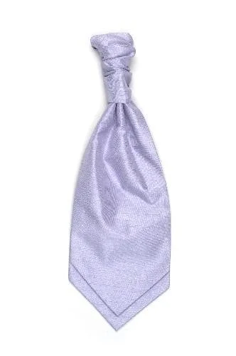 classic silk necktie sets for office meetings-Polyester Shantung Ruche Tie - Lilac