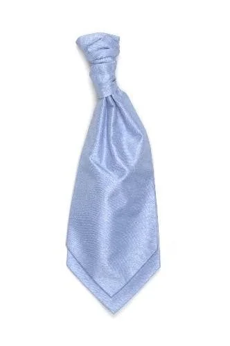 designer silk necktie sets for wedding celebrations-Polyester Shantung Ruche Tie - Sky Blue