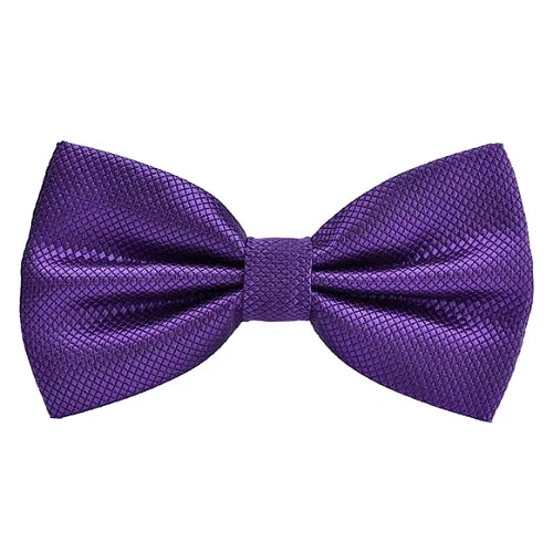 elegant silk necktie sets for corporate wear-Classy Men Purple Deluxe Pre-Tied Bow Tie