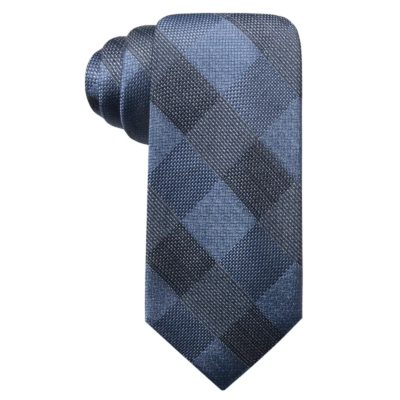 high-end silk necktie ideas for office meetings-Ryan Seacrest Mens Olympos Check Self-Tied Necktie - One Size