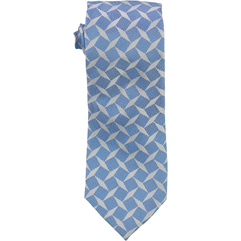 designer silk necktie options for office wear-Sean John Mens Diamond Check Self-Tied Necktie - One Size