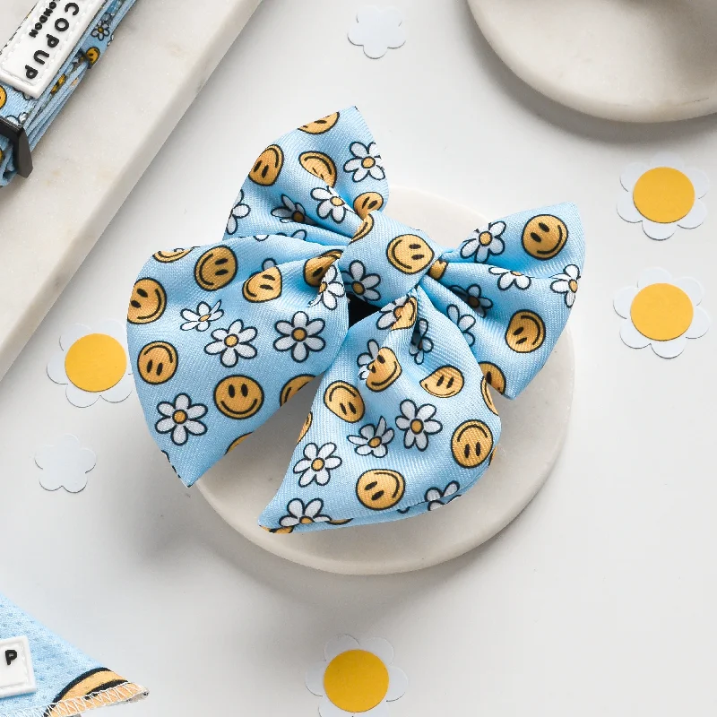 luxury silk necktie combinations for wedding celebrations-Smiley Pawty Tent Sailor Bow Tie