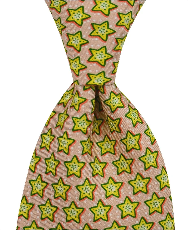 vibrant silk necktie combinations for corporate wear-Starfish Tie - Yellow