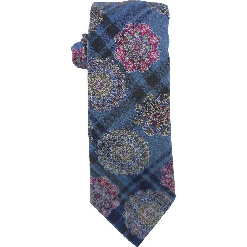 unique silk necktie options for business wear-Tallia Mens Medallion Self-tied Necktie, Multicoloured, One Size - One Size