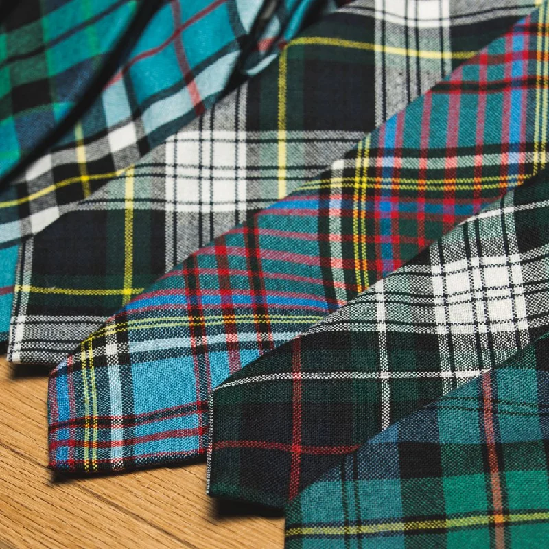 affordable silk necktie designs for business wear-Irish County Tartan 100% Wool Ties - Made to Order