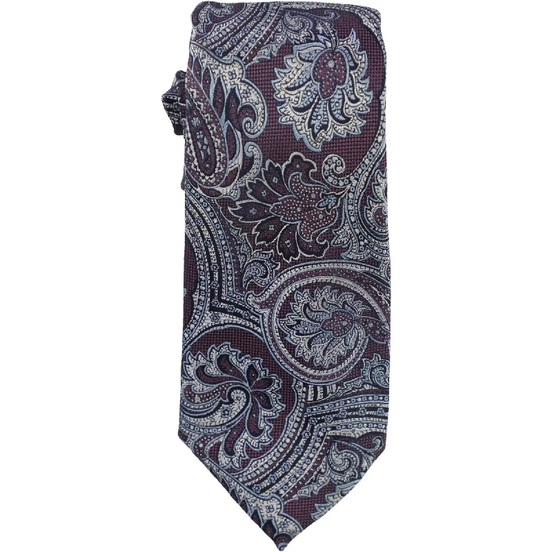 stylish silk necktie ideas for wedding events-Tasso Elba Mens Paisley Silk Self-Tied Necktie - One Size