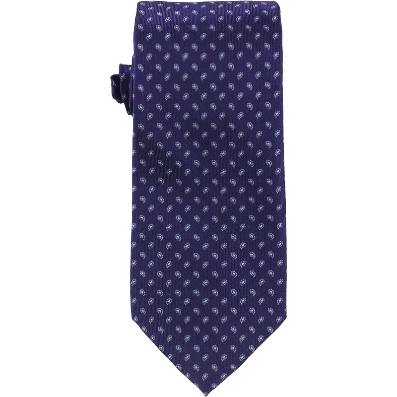 affordable silk necktie sets for wedding events-The Men's Store Mens Mini Flower Self-tied Necktie, Purple, One Size - One Size