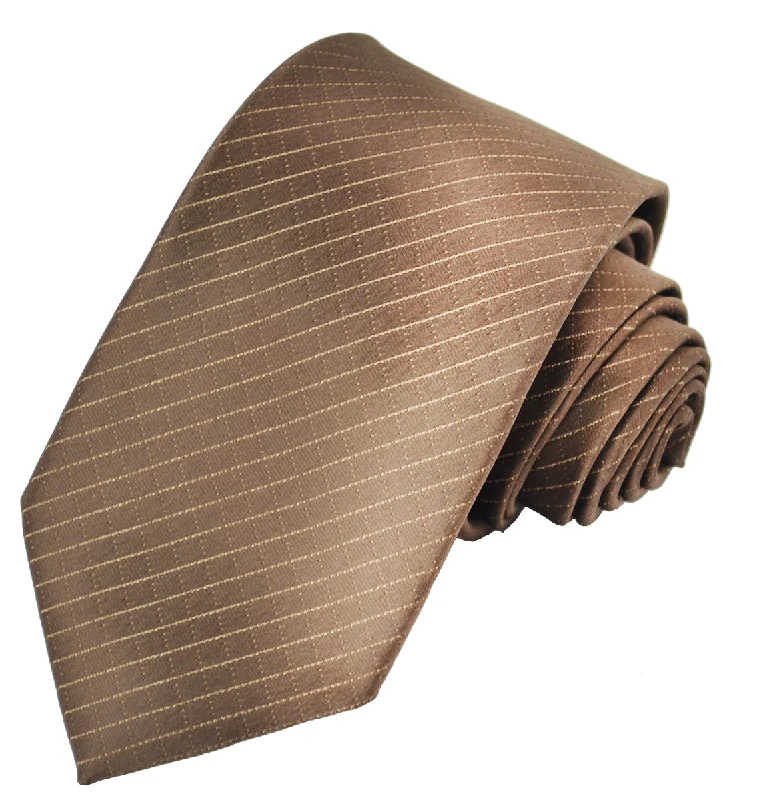 luxury silk necktie sets for office wear-Mustang Brown Slim Tie and Pocket Square