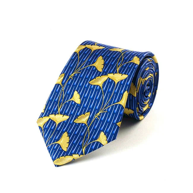 affordable silk wedding necktie options-Ginkgo Leaf Tie