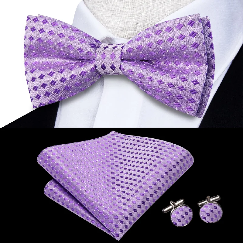 vibrant silk wedding tie combinations for men-Ties2you Tuxedo Bow Tie Royal Purple Novelty Silk Men's Formal Pre-tied Bowtie Set