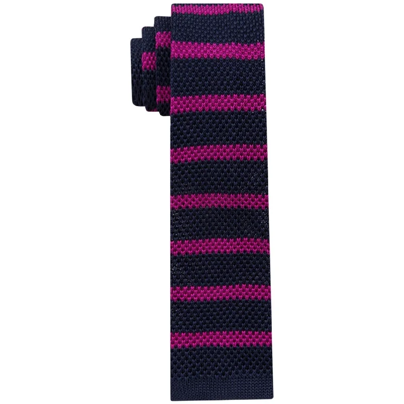 trendy silk necktie designs for weddings-Tommy Hilfiger Mens Stripe Self-tied Necktie, Blue, One Size - One Size