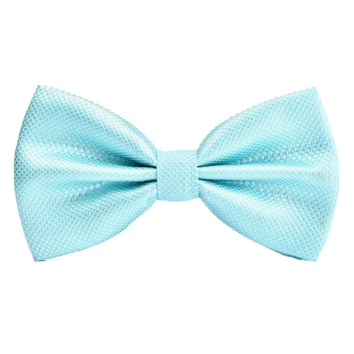 elegant silk necktie designs for business wear-Classy Men Turquoise Deluxe Pre-Tied Bow Tie