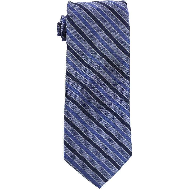 slim silk wedding necktie designs for men-W.R.K Mens Stripe Silk Self-tied Necktie, Blue, One Size - One Size