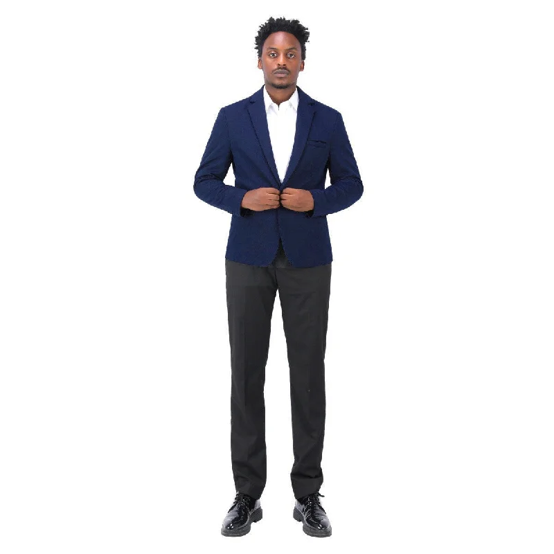 Men's slim fit tuxedo for office dinner reception -Men's Suit Jacket Slim Fit Coat Business Daily Blazer Dark Blue