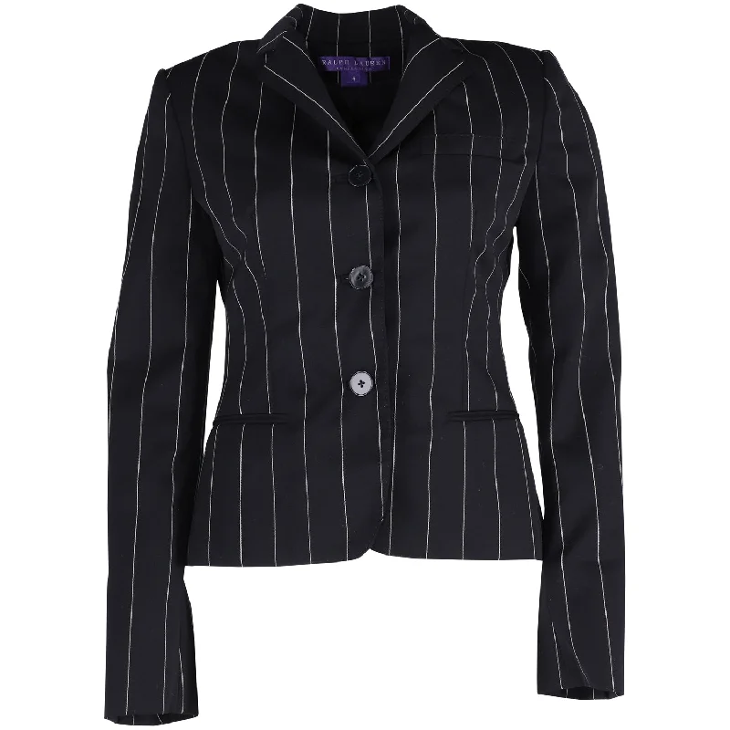 Men's designer tuxedo for black tie gala event -Ralph Lauren Striped Blazer in Black and White Cotton