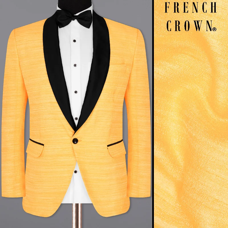 Men's tailored tuxedo for office party gala -Dark Tangerine Designer Tuxedo Blazer