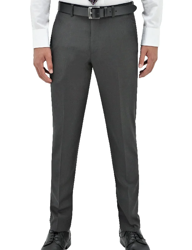 Men's designer tuxedo for black tie gala event -Edward 106 Grey Wool Trouser