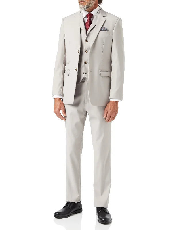 Men's classic tuxedo for corporate office party -GRAHAM - BEIGE BUSINESS SUIT