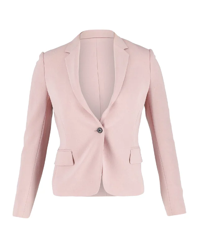 Men's luxury tuxedo for office formal event -Joseph Single Button Blazer in Pastel Pink Acetate