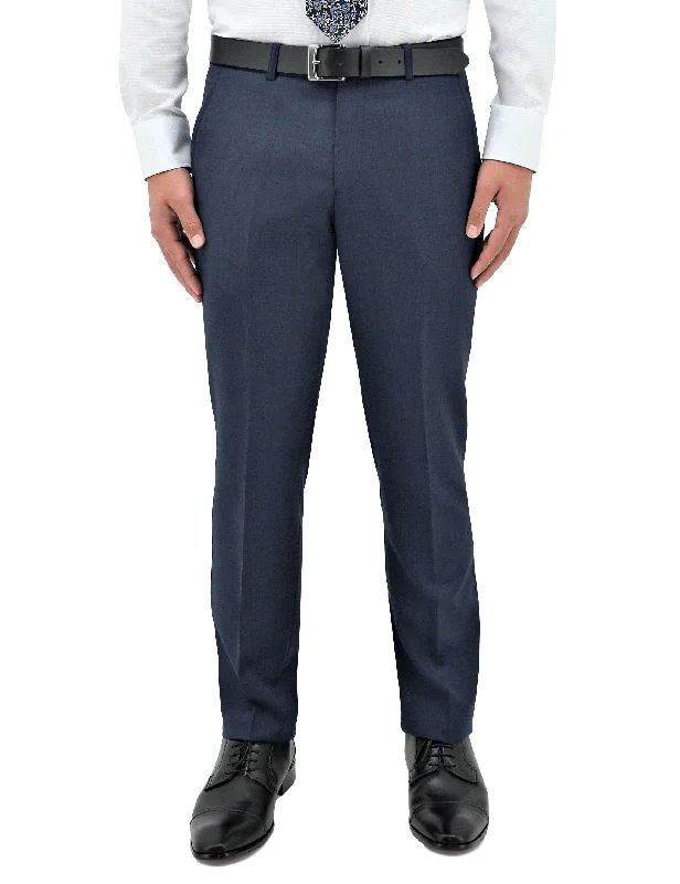 Men's luxury tuxedo for black tie event -Lyon 704 Blue Wool Trouser