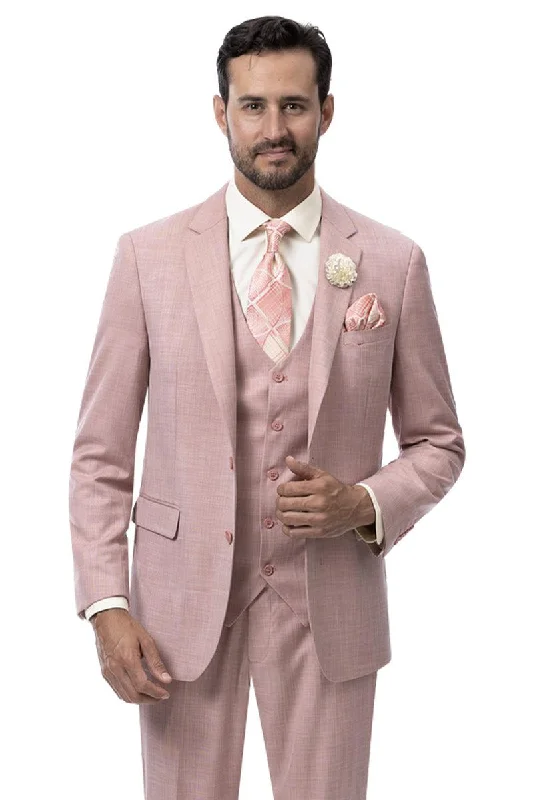 Men's premium tuxedo for corporate event dinner -EJ Samuel Modern Fit™ Mauve Sharkskin Two-Button Suit