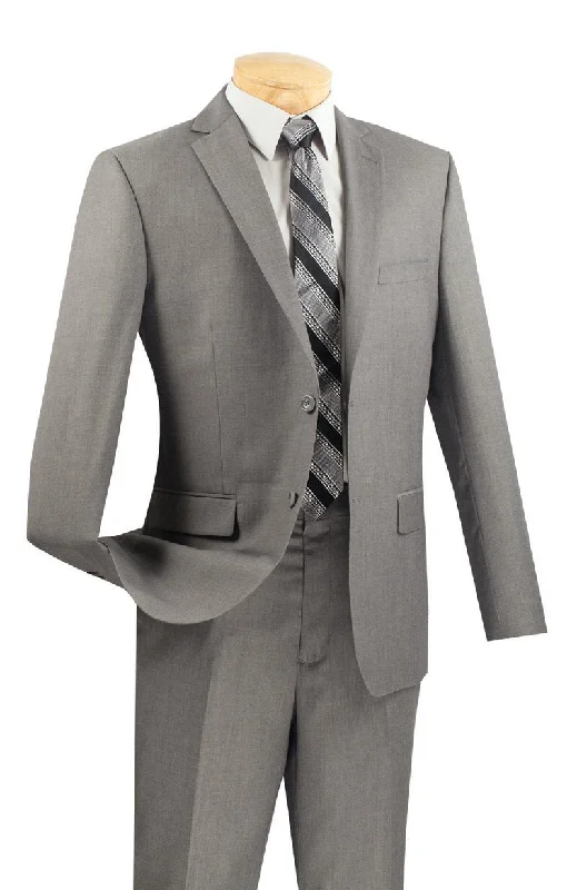 Men's designer tuxedo for office gala event -Men's Ultra Slim Fit suit 2 Piece-color Gray