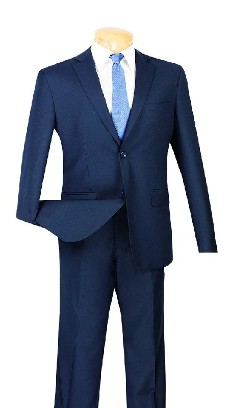 Men's modern tuxedo for office wedding reception -Men's Ultra Slim Fit suit 2 Piece-color Navy