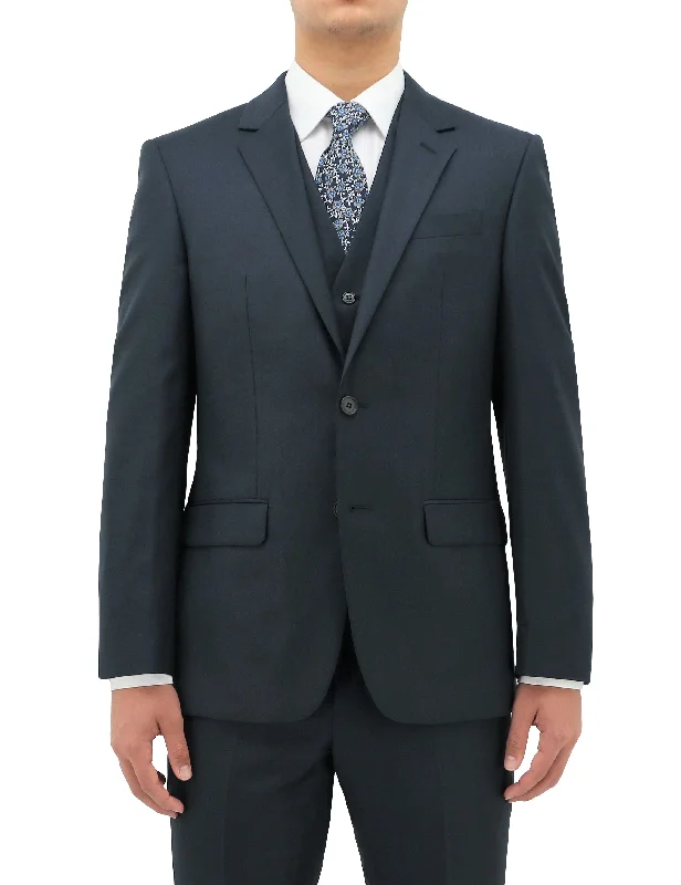 Men's tailored tuxedo for black tie business event -Michel Blue 106 Wool Suit Jacket