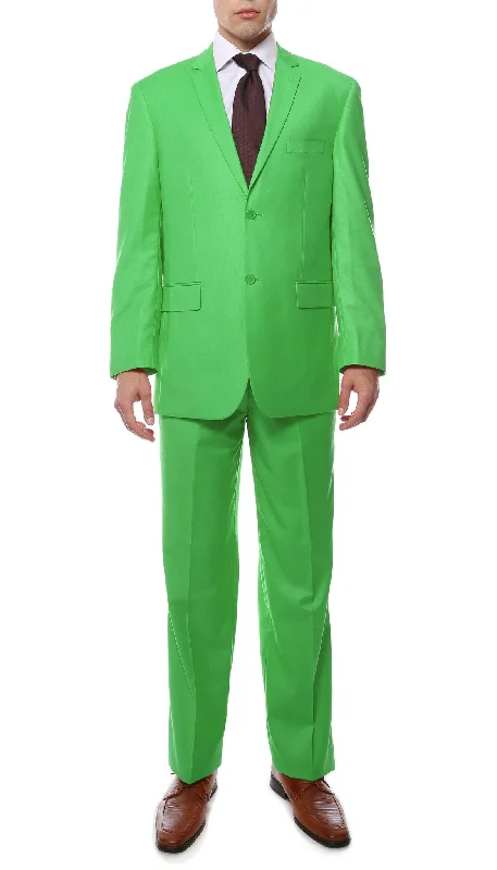 Men's premium tuxedo for corporate event dinner -Premium FE28001 Lime Green Regular Fit Suit