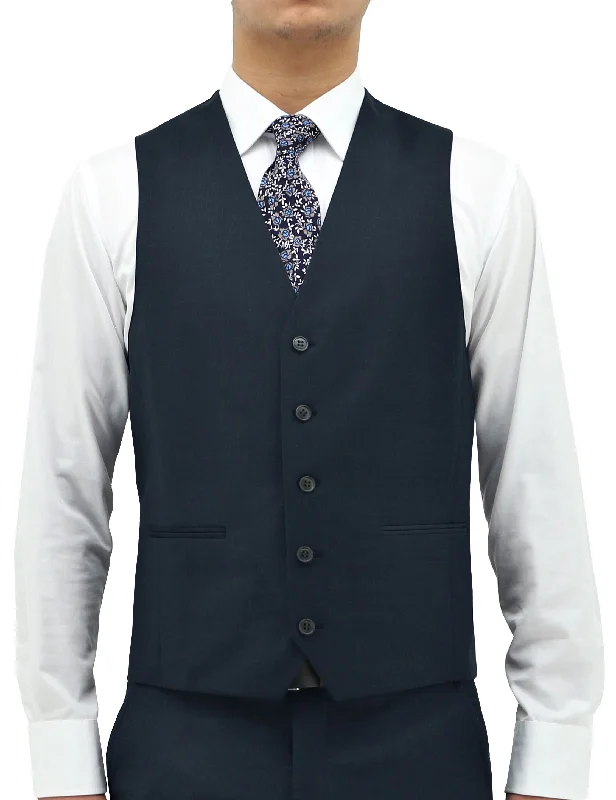 Men's modern tuxedo for business office party -Ryan 106 Navy Waistcoat