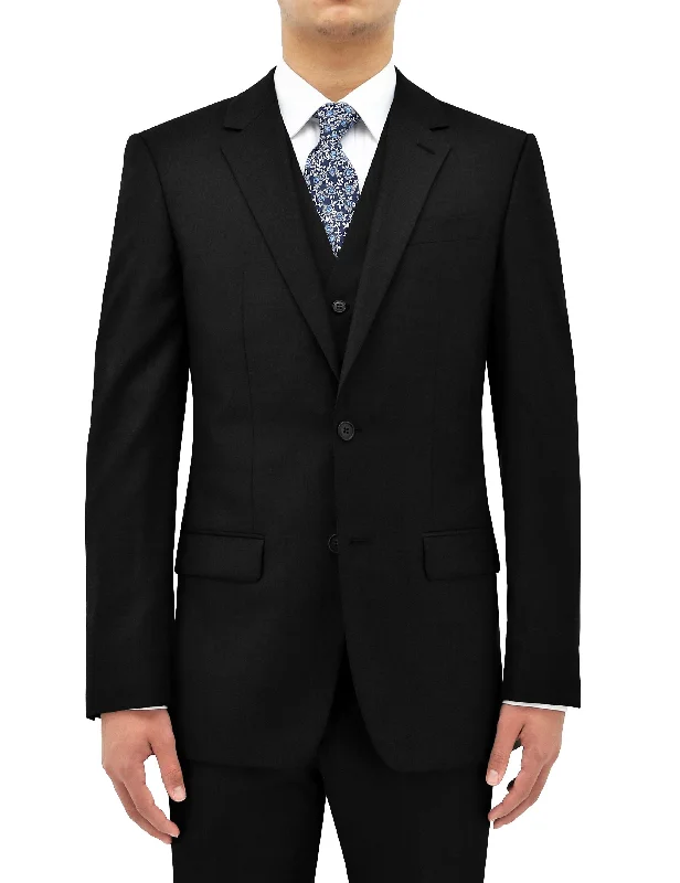 Men's slim fit tuxedo for business gala event -Shape 106 Black Wool Suit Jacket