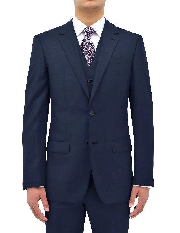 Men's premium tuxedo for office event reception -Shape 106 Blue Wool Suit Jacket