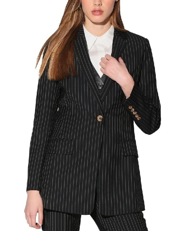 Men's luxury tuxedo jacket with satin collar for office event -Walter Baker Trishelle Blazer