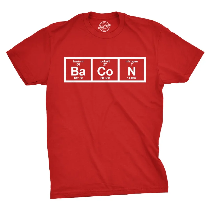 Men’s slim-fit plaid shirt for office parties -Chemistry Of Bacon Men's T Shirt