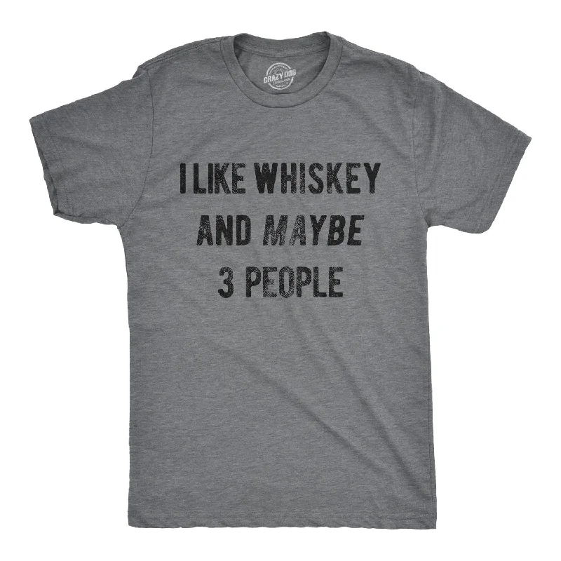 Men’s relaxed plaid shirt for office gatherings -I Like Whiskey And Maybe 3 People Men's T Shirt