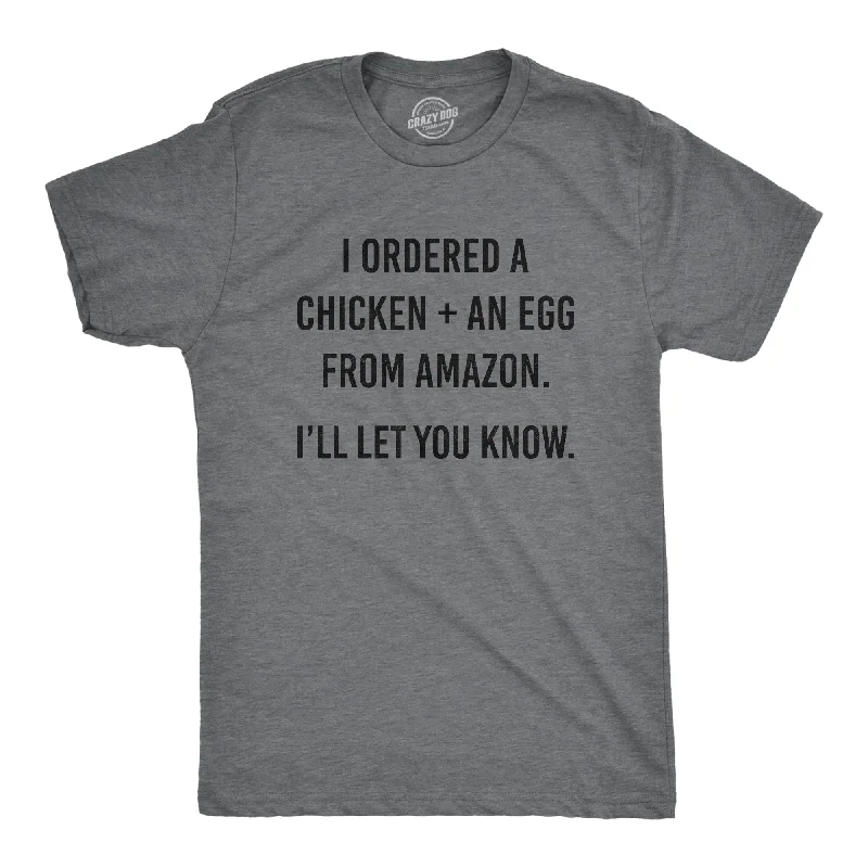 Men’s cotton plaid shirt for daily office wear -I Ordered A Chicken And And Egg Men's T Shirt