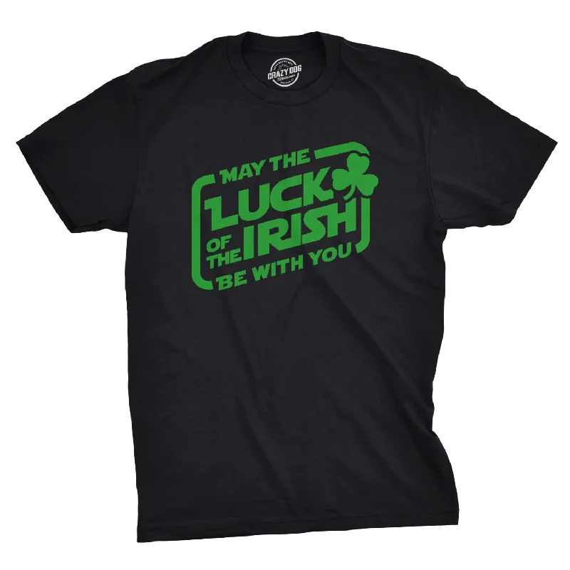 Men’s soft cotton plaid shirt for business casual wear -May The Luck Of The Irish Be With You Men's T Shirt