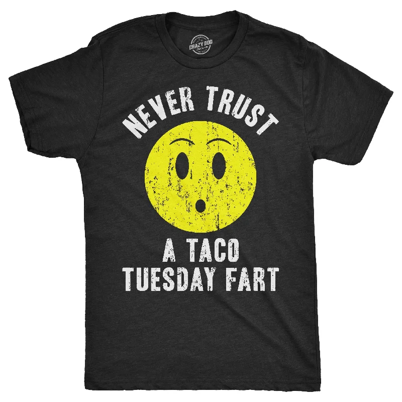 Men’s office plaid shirt for casual business wear -Never Trust A Taco Tuesday Fart Men's T Shirt