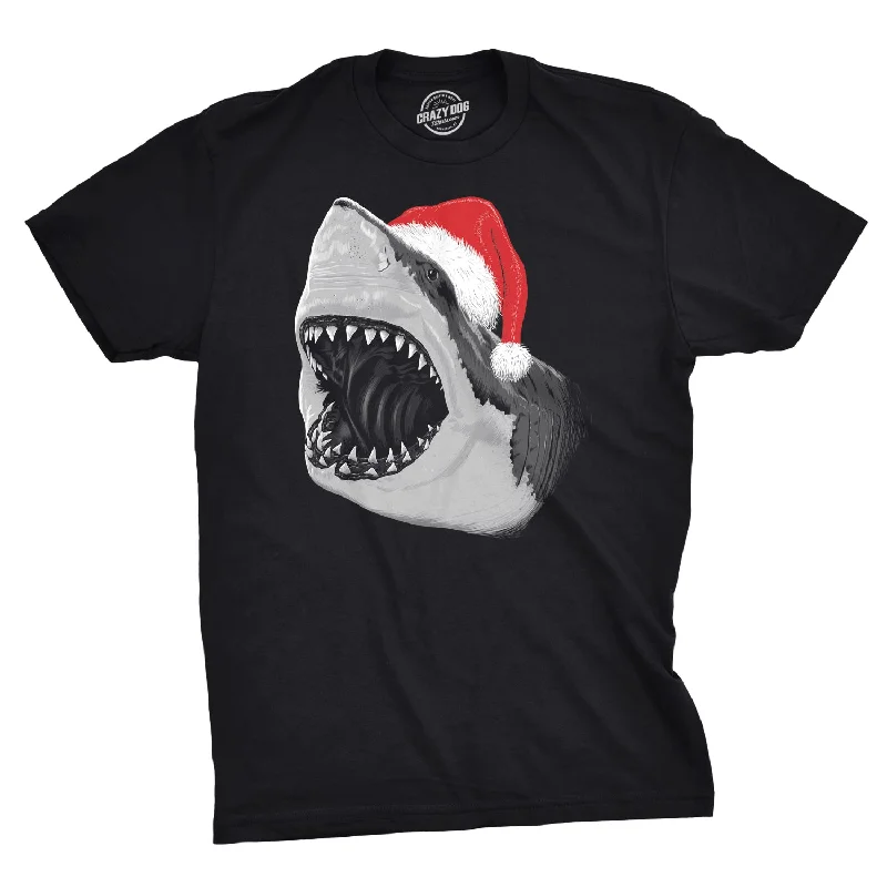 Men’s trendy plaid shirt for office dinners -Santa Jaws Men's T Shirt